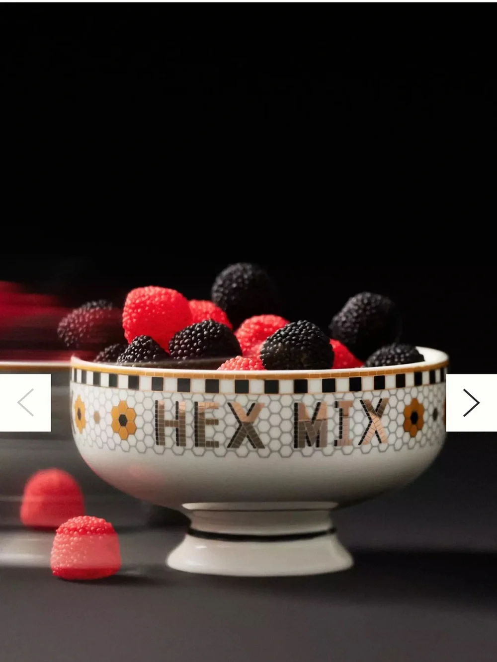Anthropologie Ceramic Halloween Bowl Stack - White, Black & Gold(each)